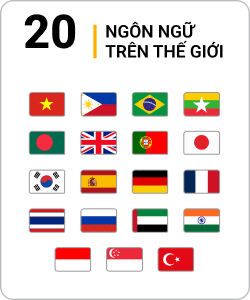 HƠN 20 NGÔN NGỮ